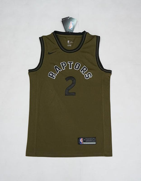 Men 02 Kawhi Leonard Jersey Dark Olive Toronto Raptors Jersey Swingman Fanatics