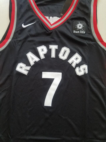 Men 07 Kyle Lowry Jersey Black Toronto Raptors Jersey Swingman Fanatics