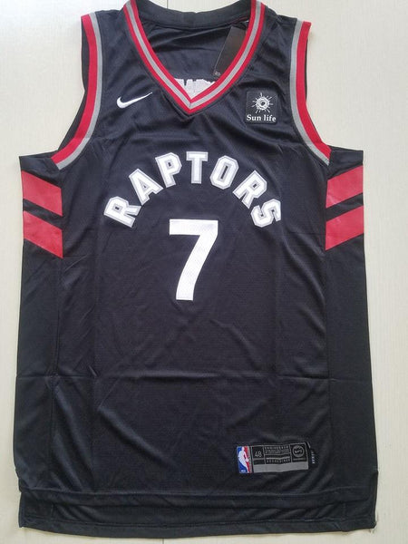 Men 07 Kyle Lowry Jersey Black Toronto Raptors Jersey Swingman Fanatics