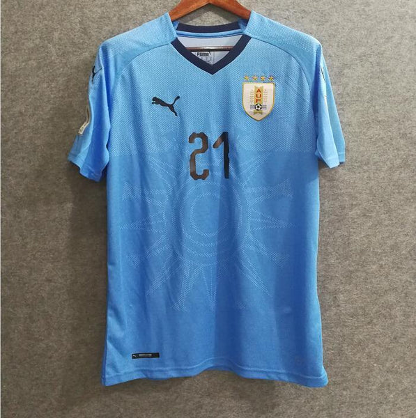 2018 Men Uruguay Jersey Stadium Home Soccer Jersey World Cup Jersey Fanatics - fastssd - Soccer Jersey - CrazyKill