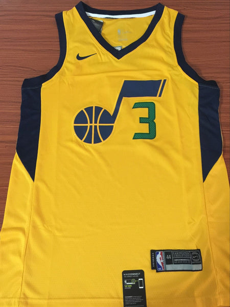 Men 03 Ricky Rubio Jersey Yellow Utah Jazz Jersey Swingman Fanatics