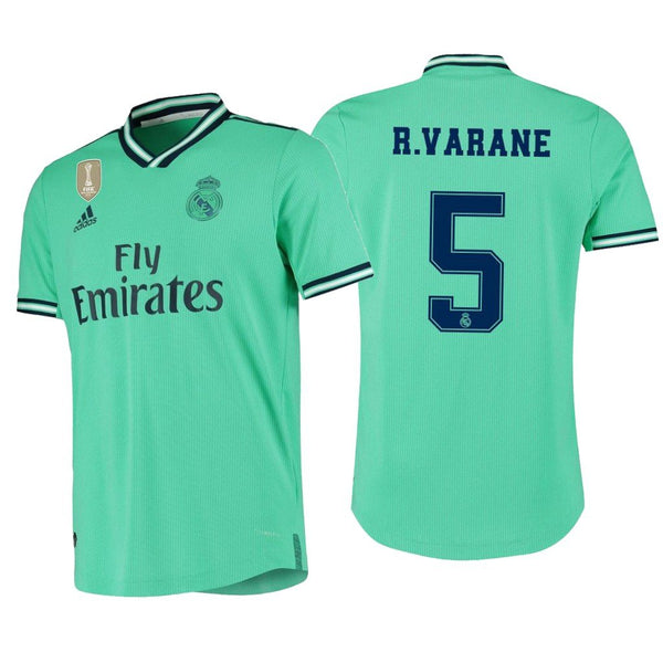 Men 05 Raphael Varane Jersey Green Away Real Madrid Jersey Laliga 2020 - fastssd - Soccer Jersey - CrazyKill