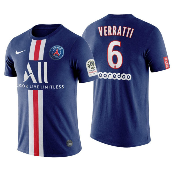 Men 06 Marco Verratti Jersey Blue Home Paris Saint Germain Jersey Ligue 1 2020 - fastssd - Soccer Jersey - CrazyKill