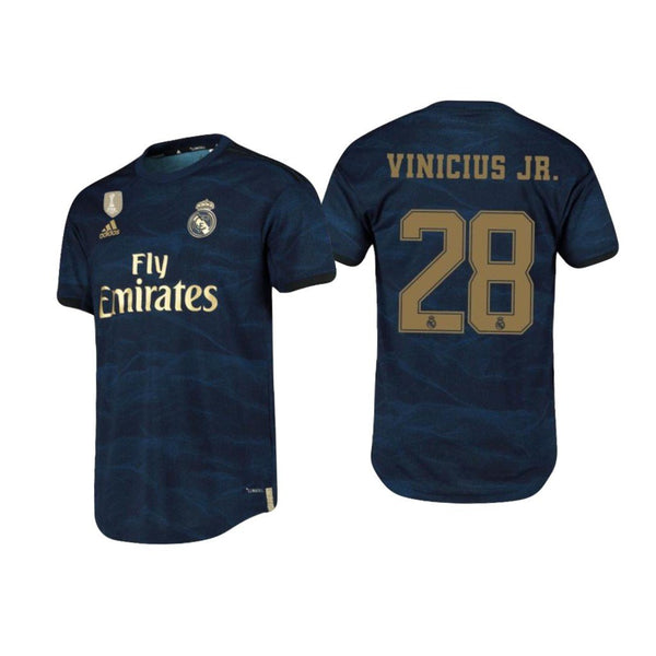 Men 28 Vinicius Junior Jersey Blue Away Real Madrid Jersey LaLiga 2020 - fastssd - Soccer Jersey - CrazyKill