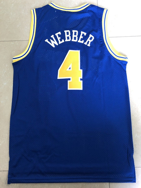 Men 04 Chris Webber Jersey Blue Golden State Warriors Jersey Hardwood Classics