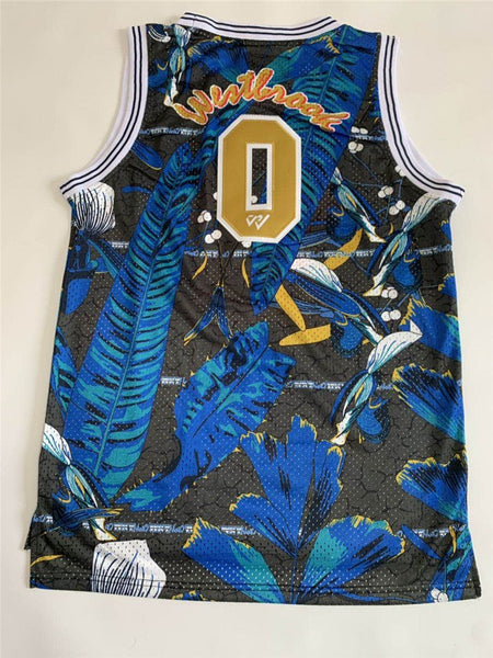 HOT Men 0 Russell Westbrook Jersey Blue WILD Style Jersey Swingman Fanatics - fastssd - NBA Jersey - nRevo