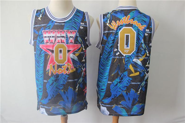 HOT Men 0 Russell Westbrook Jersey Blue WILD Style Jersey Swingman Fanatics - fastssd - NBA Jersey - nRevo
