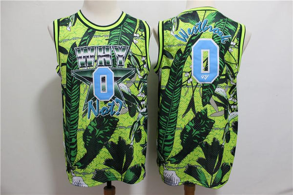 HOT Men 0 Russell Westbrook Jersey Green WILD Style Jersey Swingman Fanatics - fastssd - NBA Jersey - nRevo