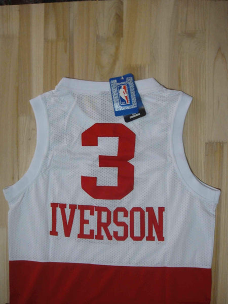 Men 3 Allen Iverson Jersey White&Red Philadelphia 76ers Jersey Swingman - fastssd - NBA Jersey - nRevo
