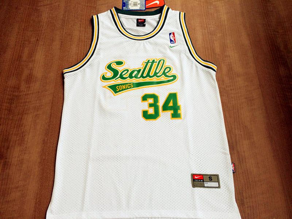 Men 34 Ray Allen Jersey White Seattle Supersonics Jersey Swingman Fanatics - fastssd - NBA Jersey - nRevo