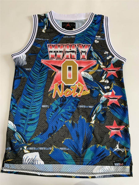 HOT Men 0 Russell Westbrook Jersey Blue WILD Style Jersey Swingman Fanatics - fastssd - NBA Jersey - nRevo