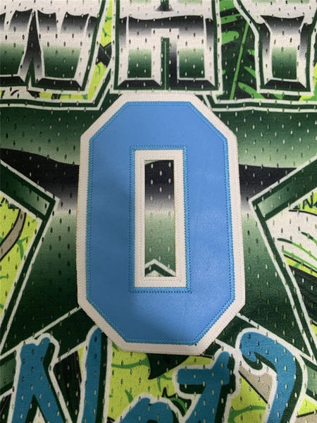 HOT Men 0 Russell Westbrook Jersey Green WILD Style Jersey Swingman Fanatics - fastssd - NBA Jersey - nRevo