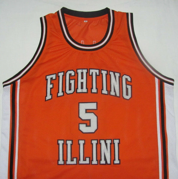 Men 05 Deron Williams Jersey Orange Illinois Fighting illini Jersey Swingman Fanatics