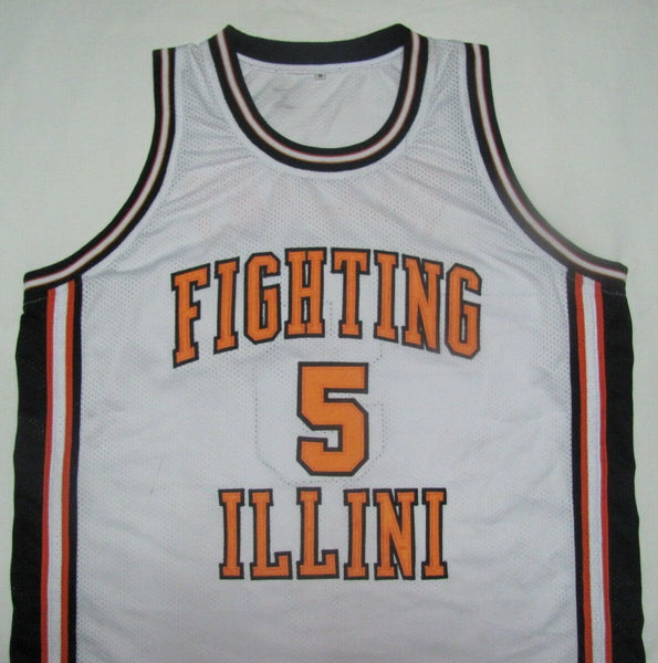 Men 05 Deron Williams Jersey White Illinois Fighting illini Jersey Swingman Fanatics