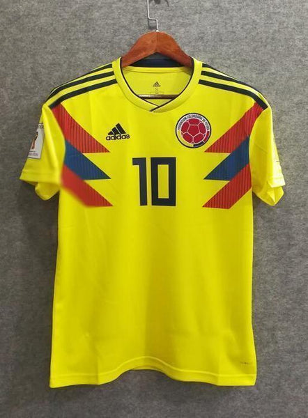 2018 Men Colombia Jersey Home #10 James Jersey World Cup Jersey Fans - fastssd - Soccer Jersey - CrazyKill