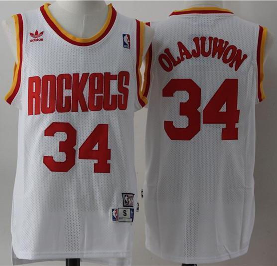 Men 34 Hakeem Olajuwon Jersey White Houston Rockets Swingman Jersey - fastssd - NBA Jersey - nRevo