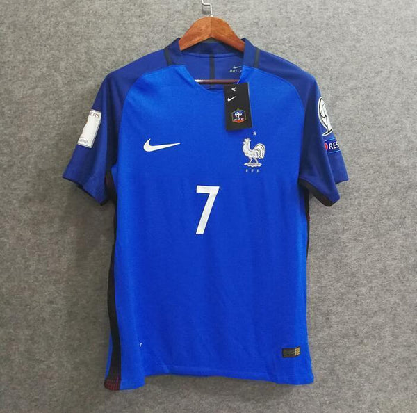2018 Men France #7 Griezmann Jersey Home World Cup Jersey Player - fastssd - Soccer Jersey - CrazyKill