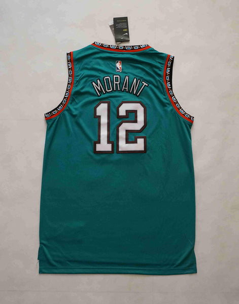 New Men 12 Ja Morant Jersey Green Vancouver Grizzlies Throwback Swingman - fastssd - NBA Jersey - nRevo