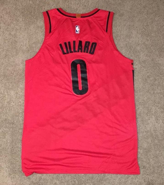 Men 0 Damian Lillard Jersey Red Portland Trail Blazers Authentic Player - fastssd - NBA Jersey - nRevo