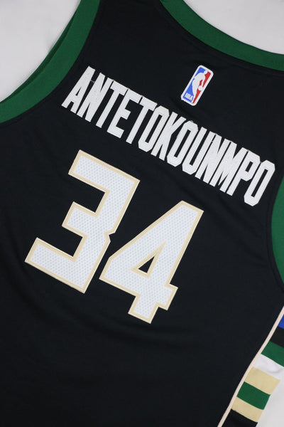 Men 34 Giannis Antetokounmpo Bucks Jersey Black Milwaukee Bucks Swingman - fastssd - NBA Jersey - nRevo