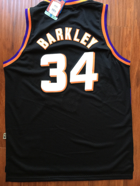 Men 34 Charles Barkley Jersey Black Phoenix Suns Swingman Fanatics - fastssd - NBA Jersey - nRevo