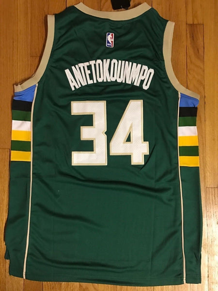 Men 34 Giannis Antetokounmpo Bucks Jersey Green Milwaukee Bucks Swingman - fastssd - NBA Jersey - nRevo