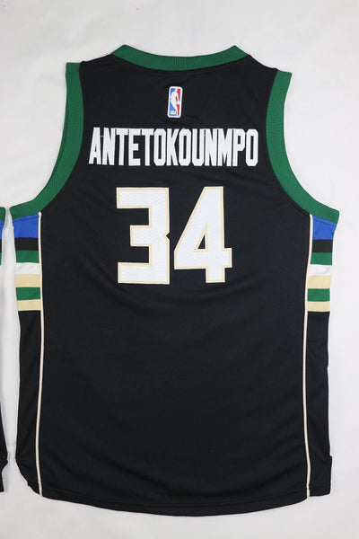 Men 34 Giannis Antetokounmpo Bucks Jersey Black Milwaukee Bucks Swingman - fastssd - NBA Jersey - nRevo