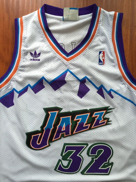 Men 32 Karl Malone Jersey White Utah Jazz Jersey Throwback Swingman - fastssd - NBA Jersey - nRevo