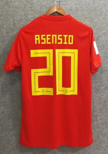2018 Men Spain Jersey Home Asensio Jersey Soccer World Cup Jersey Fanatics - fastssd - Soccer Jersey - CrazyKill