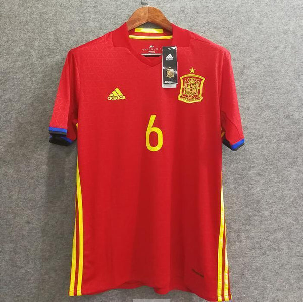 2018 Men Spain Jersey Home Iniesta Jersey Soccer World Cup Jersey Fanatics - fastssd - Soccer Jersey - CrazyKill