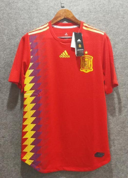 2018 Men Spain Jersey Home Stadium Soccer Jersey World Cup Jersey Player - fastssd - Soccer Jersey - CrazyKill