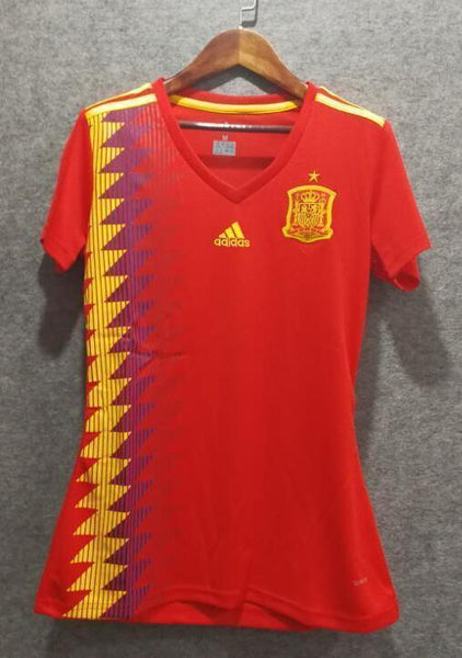 2018 Women Spain Jersey Home Stadium Soccer Jersey World Cup Jersey - fastssd - Soccer Jersey - CrazyKill